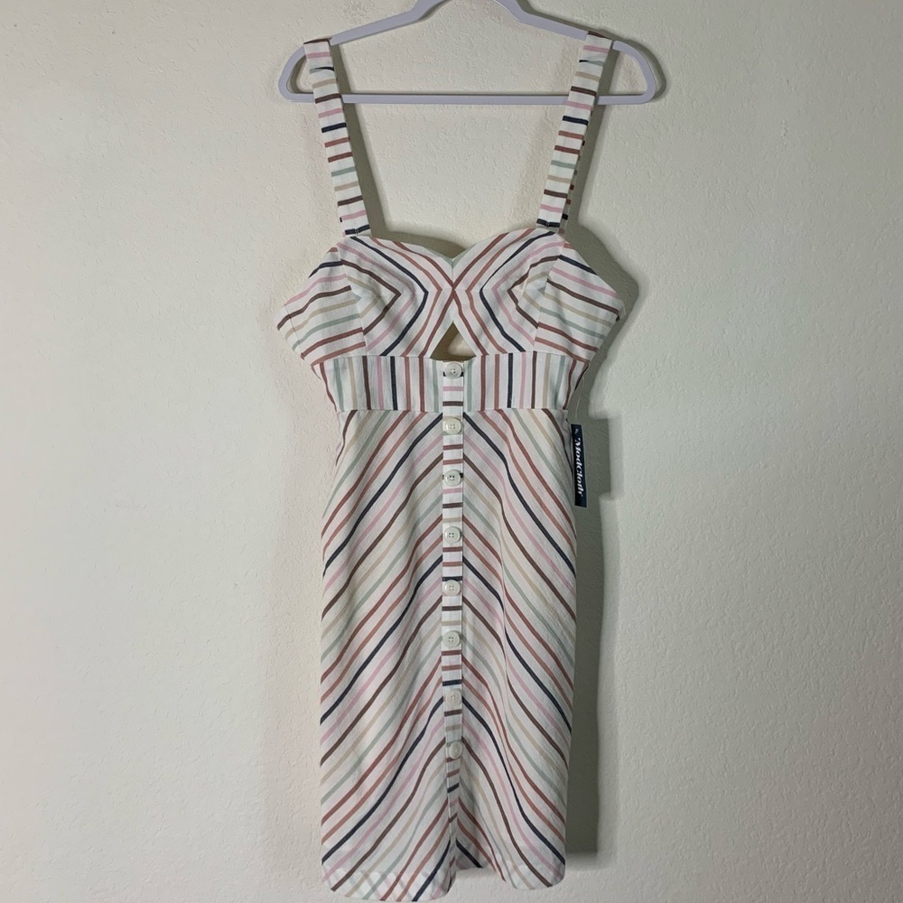 ModCloth Womens 100% cotton sunset cruise stripe dress 2 NWT